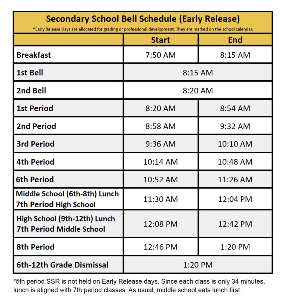 Bell Schedule Beehive Science and Technology Academy