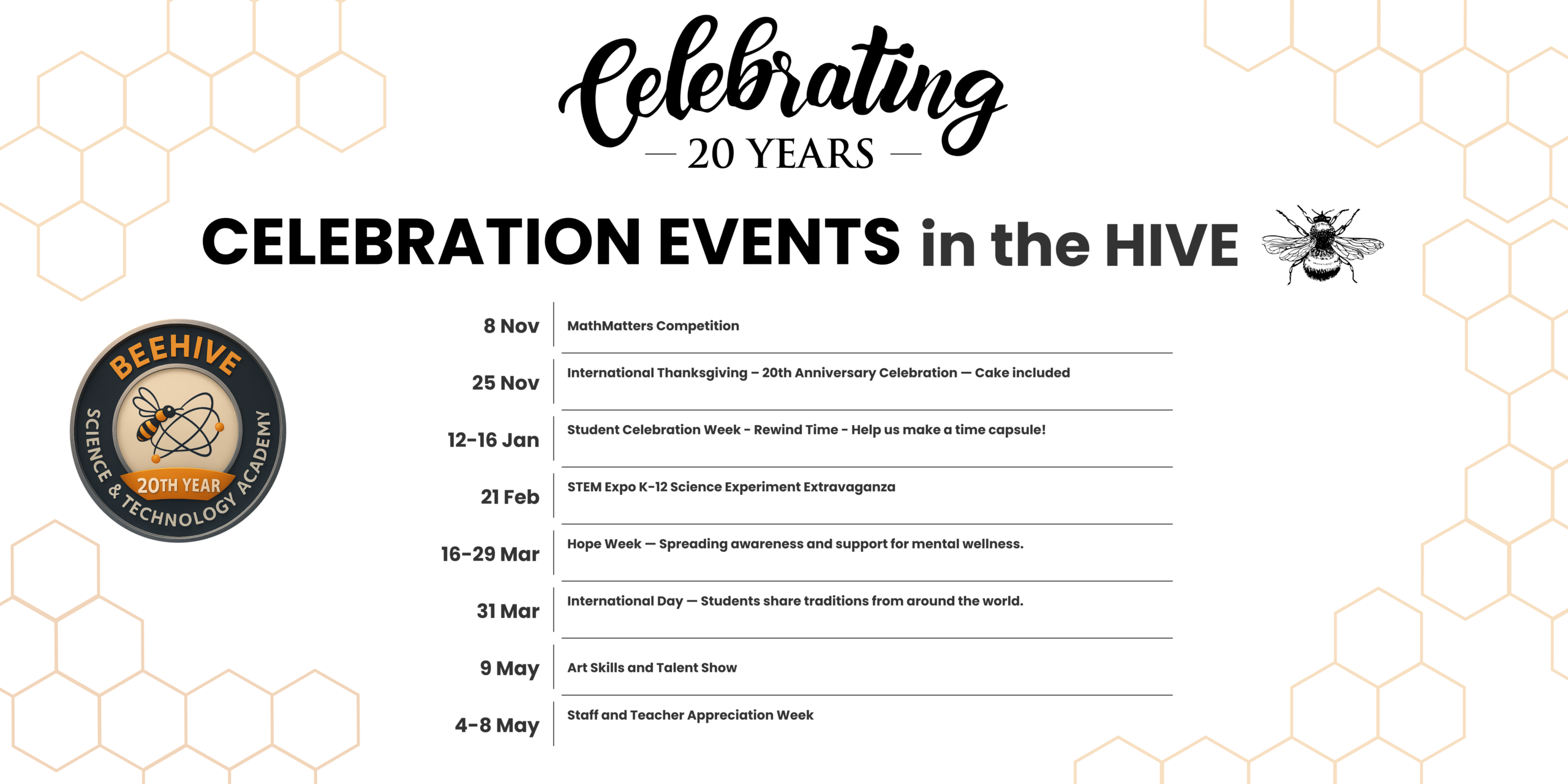 20 year events WIDE