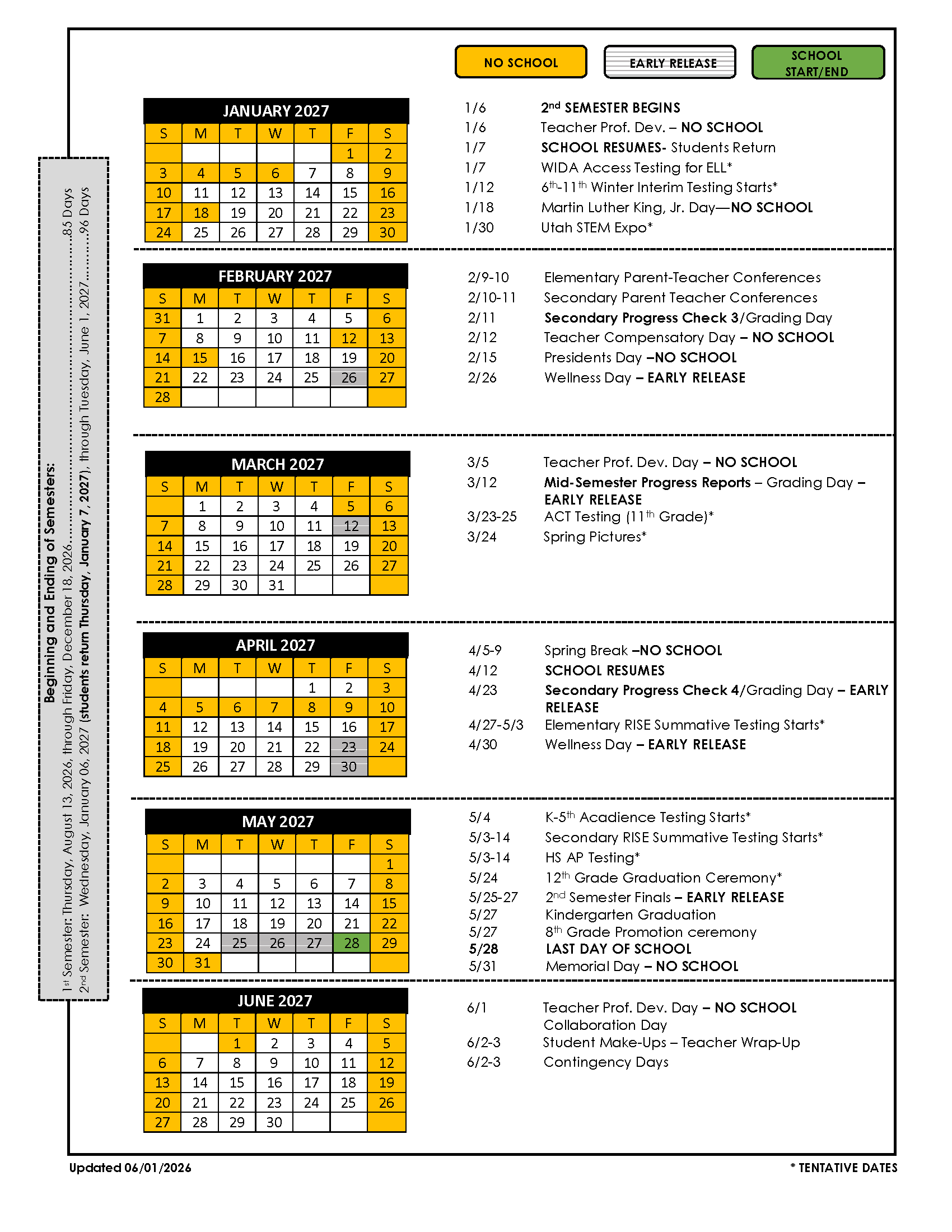 2026 2027 School Calendar Updated 6 1 2026 Page